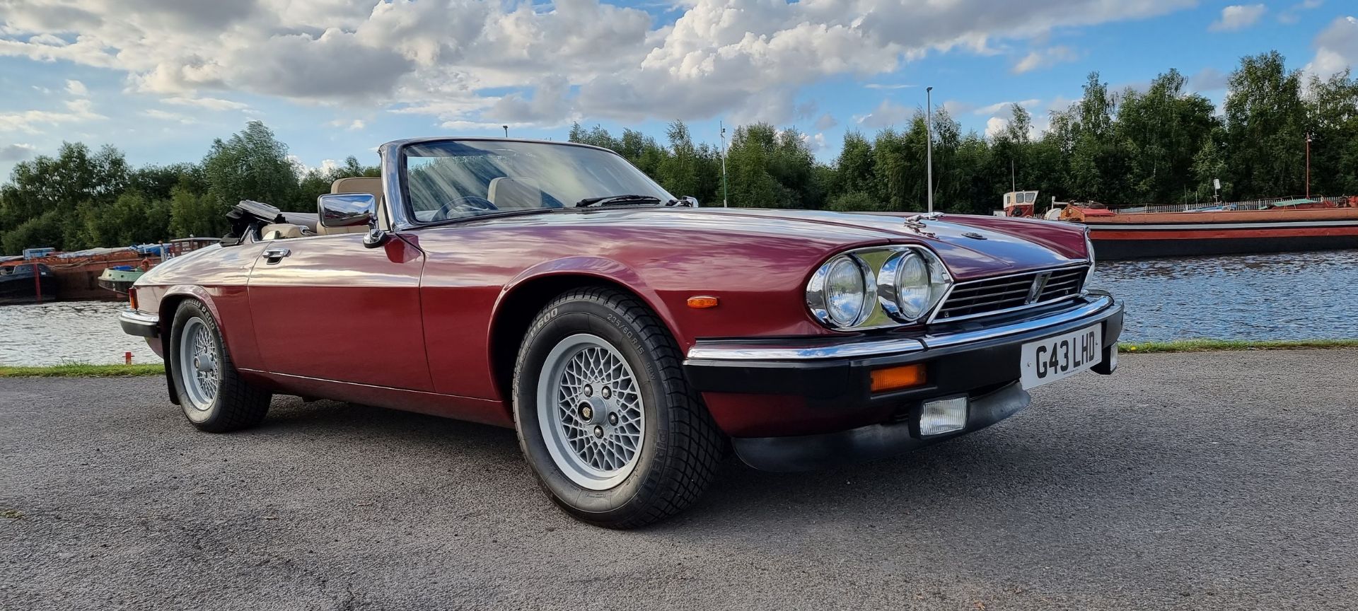 1990 Jaguar XJ-S Convertible, V12, 5343cc. Registration number G43 LHD. VIN number