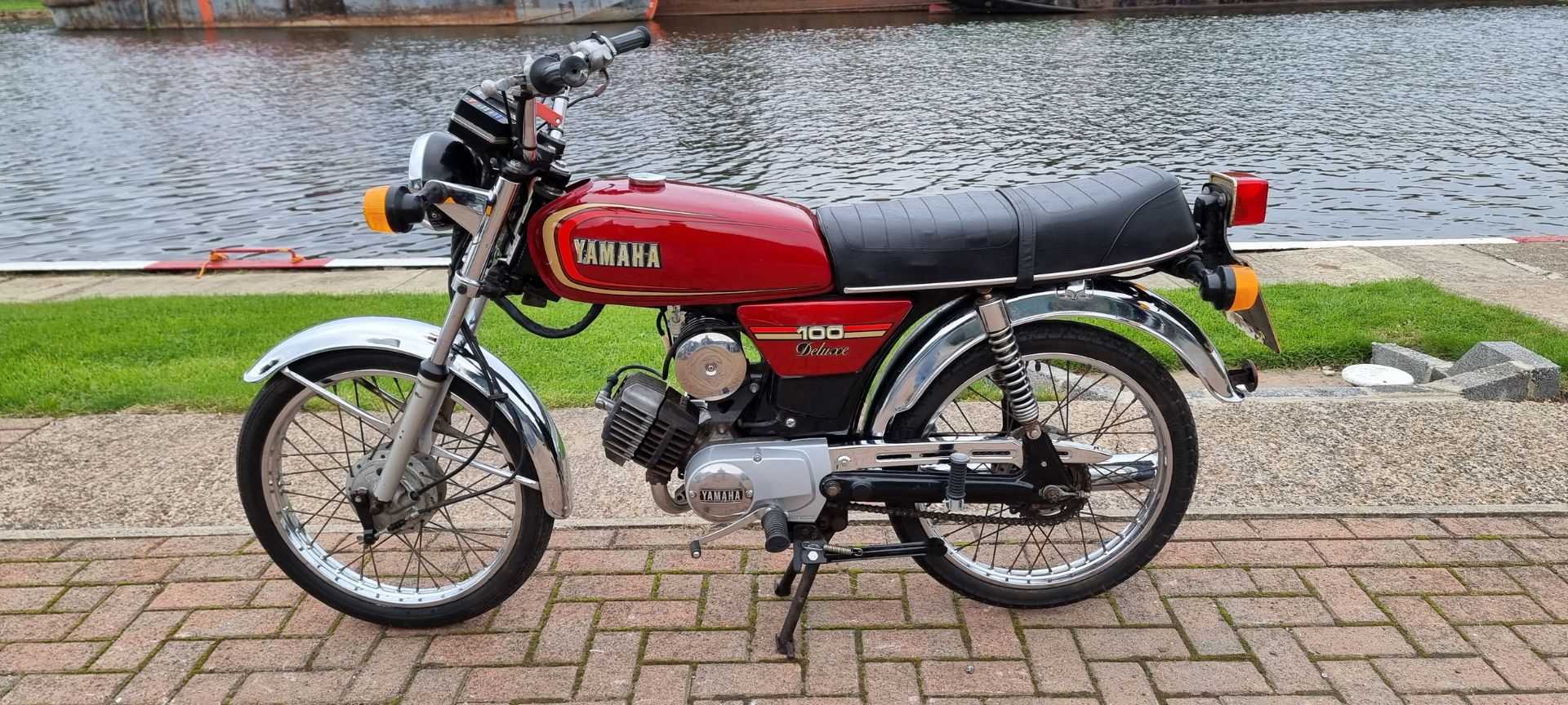 1990 Yamaha YB100, 97cc. Registration number H349 BFT. Frame number 2U0-328448. - Image 2 of 13