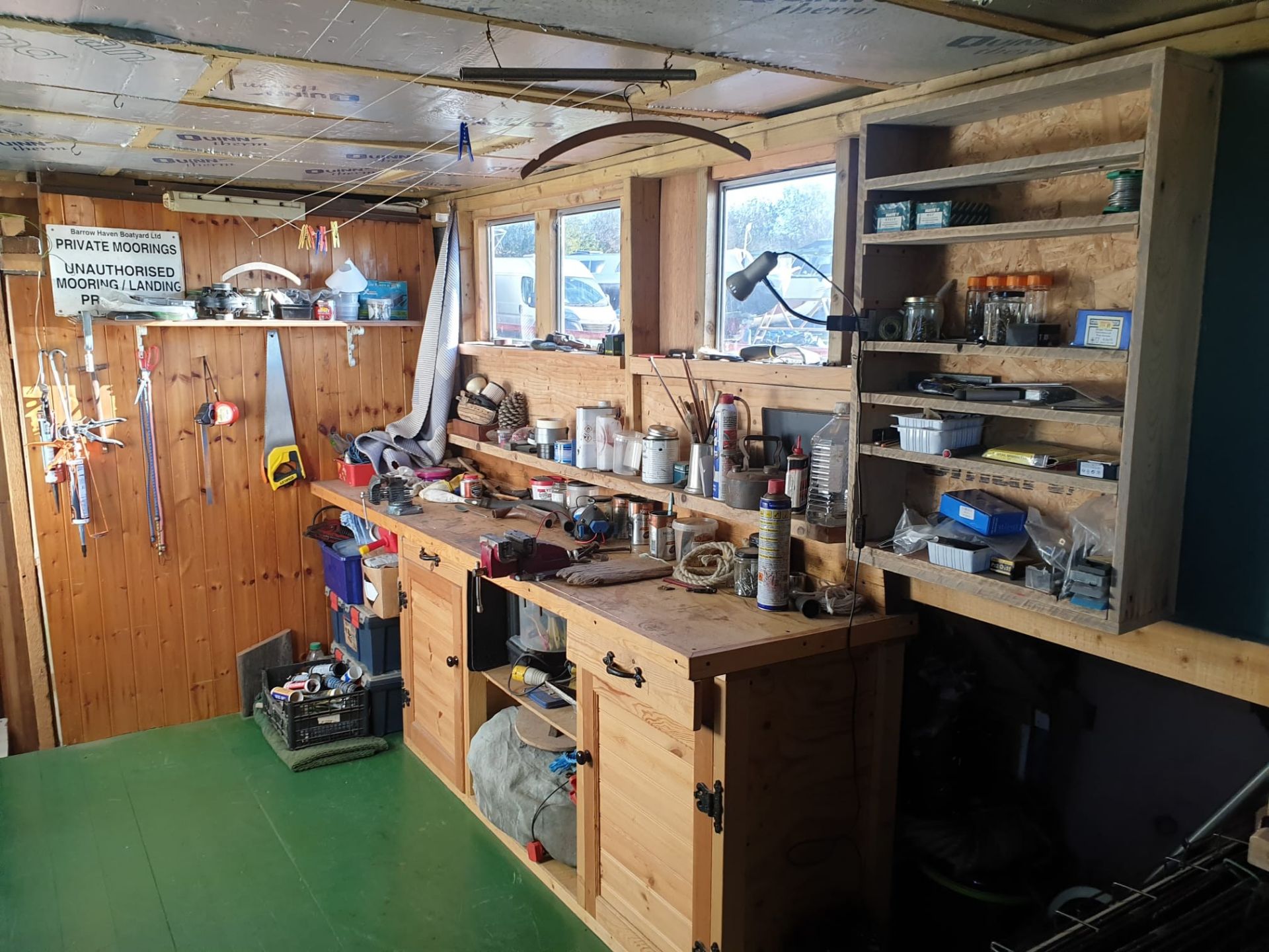 c.1939 liveaboard barge, "Fidelity". Cat D waterways. 57' 6" x 14' 2" approximately. Lister JP2 - Image 9 of 40