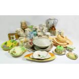 A collection of mid 20th Century and later ceramics to include Shorter & Sons fish service, leaf