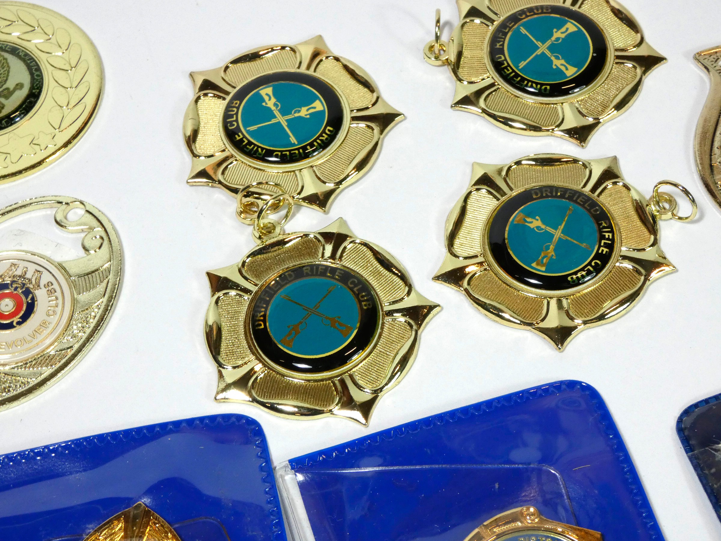 A collection of modern small bore rifle shooing badges from Driffield Rifle Club awarded to A. Lount - Image 4 of 4