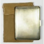 A silver cigarette case, Birmingham 1936, pouch.177gm