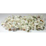 Forty four pieces of Goss crested tourist ware together with 28 pieces by other companies