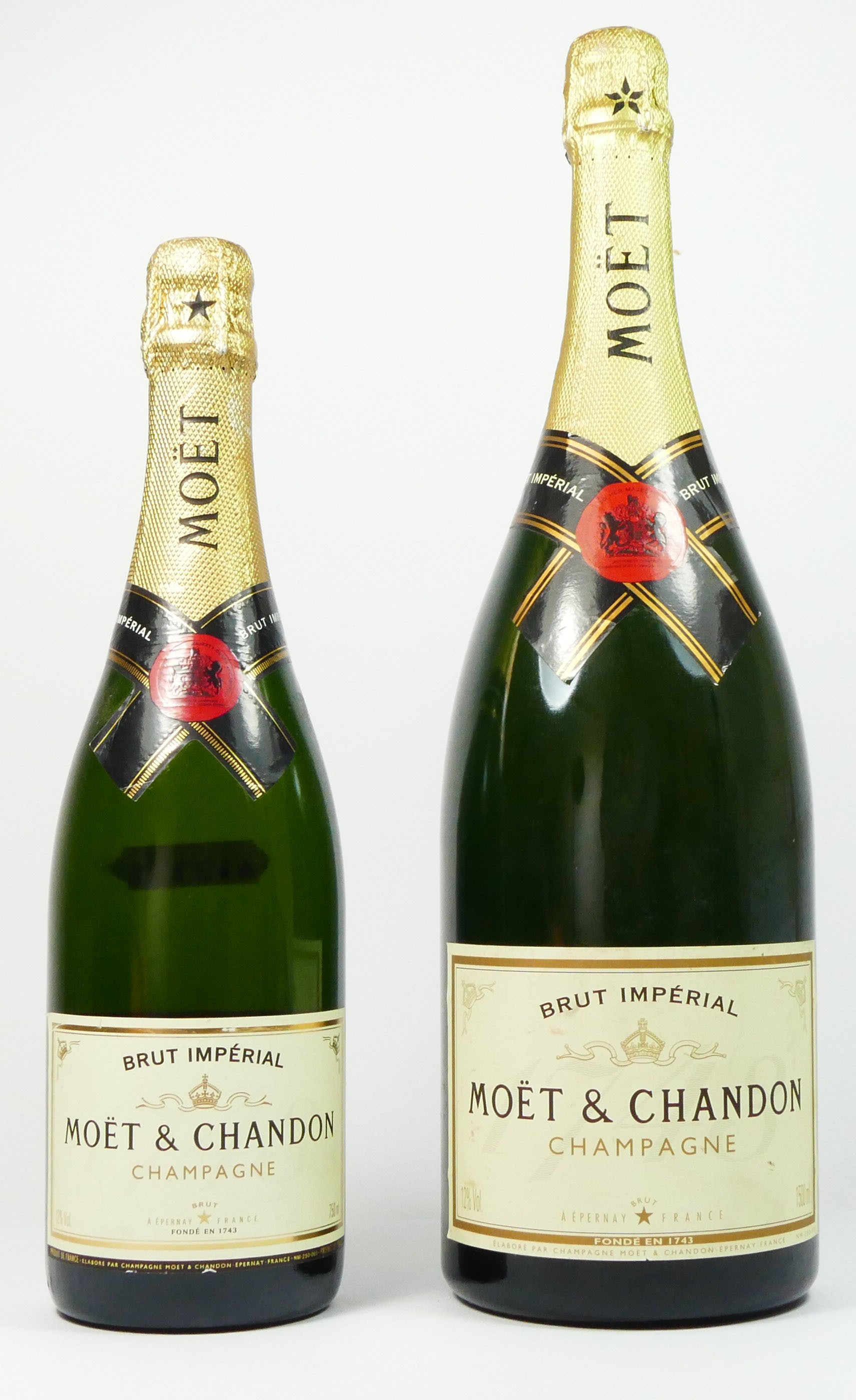 Moet & Chandon champagne, Brut Imperial, 1.5 litre, together with Moet & Chandon champagne, Brut