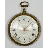 George Tupman, an early 19th century gilded metal pair cased verge fusee pocket watch, white