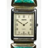 Harpo, a French stainless steel quartz wristwatch, c.1971, to a Gilbert Nelson (b.1960), Navajo