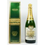 L'Enchanteresse Grand Reserve champagne, 1980, 75cl, in original box, presented to John & Jean, 25th