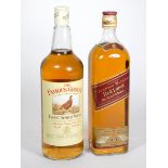 Famous Grouse Finest Scotch whisky (label is vintage 1980's), 1 litre, together with a Johnnie