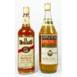 El Dorado Demerara rum (c.1990), 1 litre, together with an Appleton Special Reserve Jamaican rum