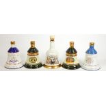 Five Bells collectable decanters, with contents, to include The Marriage Of Prince Andrew With