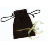 Louis Vuitton, a pair of resin and encased metal ear rings, c.2000's, engraved LK 0131, diameter