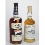 Southern Comfort, 750ml (1970's), together with Lamb's Navy Rum (vintage labelling), 1.14 litre (2)