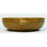 Robert "Mouseman" Thompson of Kilburn, a carved oak bowl, of circular form, the signature mouse
