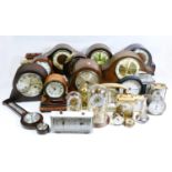 A collection of mid 20th century and later clocks, to include miniature novelty, traveling alarm