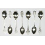 A set of seven A.M.G.C. Golf Club spoon, various dates c.1970's, 78gm