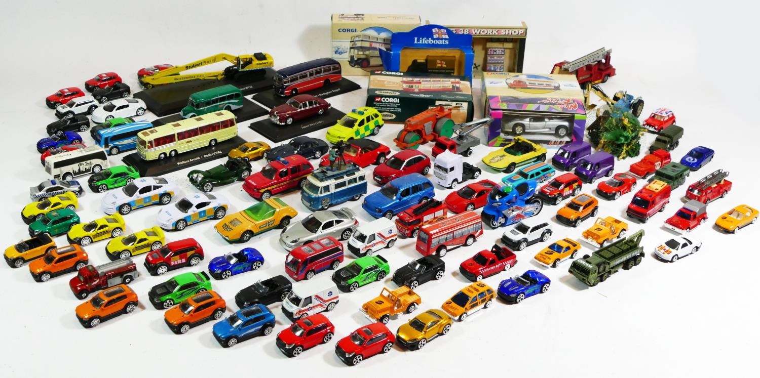 Two boxes of diecast models, c1960s-90s, makers to include - Corgi, Matchbox and Dinky, boxed &