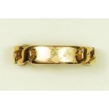 A 9ct gold curb link signet ring, Z, 4.8gm