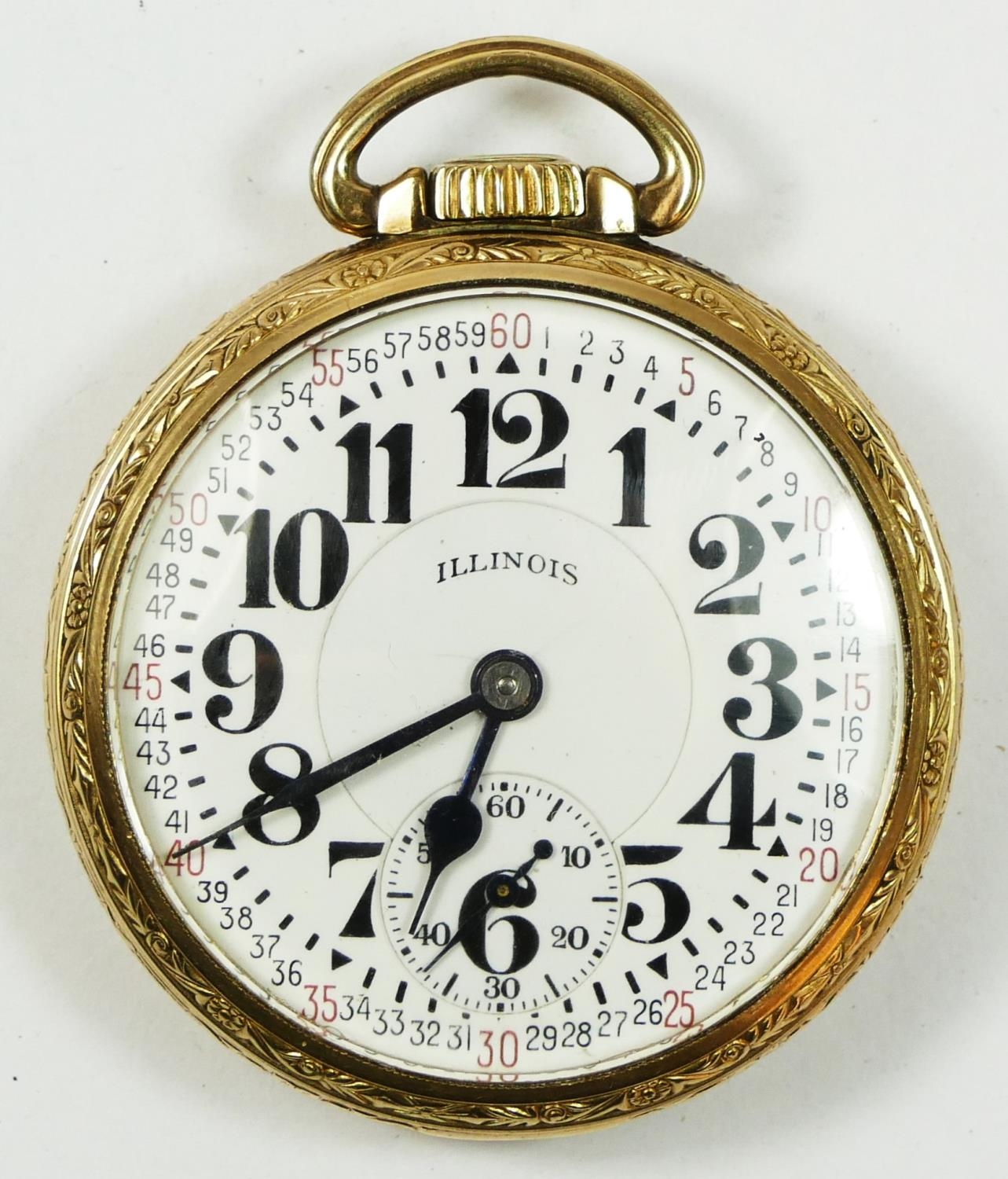 Illinois Watch Company 'Bunn Special' Sixty Hour 10k gold filled lever set pocket watch, circa 1929,