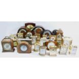 A collection of mantel clocks, makers to include Elliott, c1930s, having 8 day movements, together