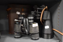 Two pairs of binoculars including Ross London 13x60 and Tasco zip 8x16x40 zoom