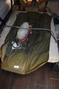 A Military Camp Bed and a Military Decontamination MKII Conversion Kit NBC Apparatus