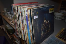 A collection of LP records including Donna summer,Earth,wind and fire, easy listening, Dance and