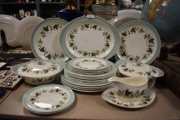 A part dinner service by Wedgwood in the Hereford design