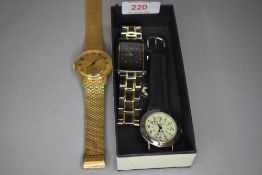 Three gents modern fashion wrist watches including Sekonda, Solar and similar