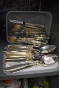 A selection of silver plated cutlery and flatware by Community