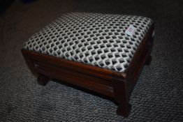 A small mahogany framed foot stool