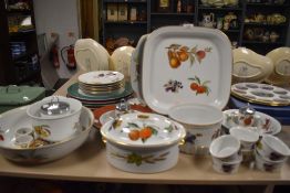 A selection of dinner and dessert wares by Royal Worcester in the Evesham design