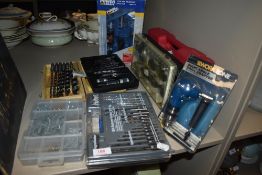 A selection of DIY and builders fixtures fittings and drill bits