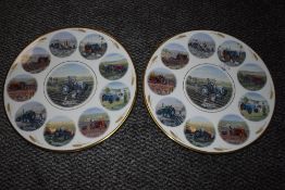 Two vintage ceramic display plates by Border fine arts for the Fergie tractor