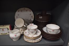 A selection of tea and dinner wares by Colclough and Hornsea Pottery