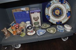 A selection of ceramics including Jasper Ware Wedgwood