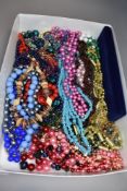 A large selection of retro costume jewellery necklaces