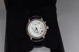 A gent's quartz wrist watch by Claude Valentini, series 3000, with case