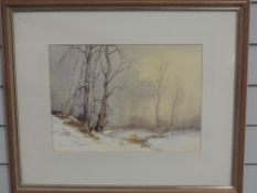 A watercolour, C Stanley Desborough, winter woodland, signed, 26 x 36cm, plus frame and glazed