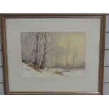 A watercolour, C Stanley Desborough, winter woodland, signed, 26 x 36cm, plus frame and glazed