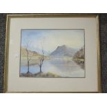 A watercolour, Lakes landscape, 30 x 40cm, plus frame and glazed