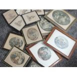 A selection of engravings, C19th and later, inc Milk Below, 16 x 11cm, plus frame and glazed