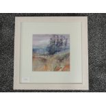 A mixed media painting, Francis Winder, Autumn Edge attributed verso, 18 x 18cm, plus frame and