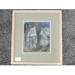 A mixed media painting, Harold W, Fairy Steps Beetham, signed and dated (19)70, 20 x 17cm, plus