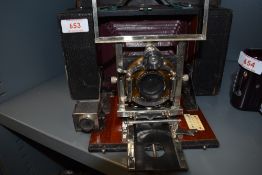 A folding plate camera with Detectiv Aplanat lens