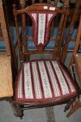 An Edwardian style mahogany bedroom chair