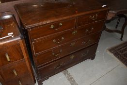 A 19th Century mahogany chest of two over three drawers, width approx. 90cm