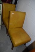 A pair of vintage mustard vinyl nursing or waiting chairs