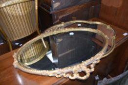 Two mid C20th period style gilt effect frame wall mirrors