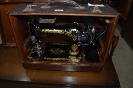 A vintage 1930's design, Singer sewing machine, model NO 88, in fitted case