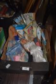 A selection of childrens toys and games,also two bags of wooden toy village pieces, as new.